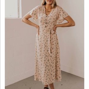 Floral pink Roolee maxi dress